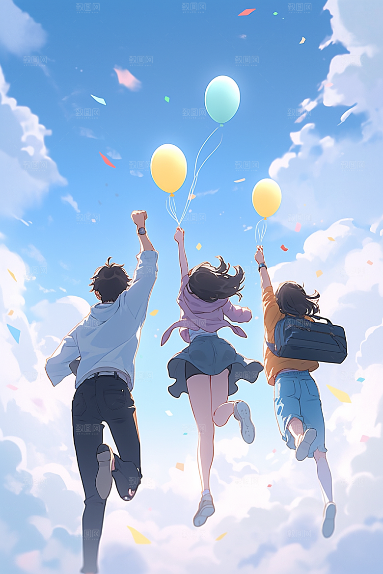 学生放暑假旅游毕业旅游插画