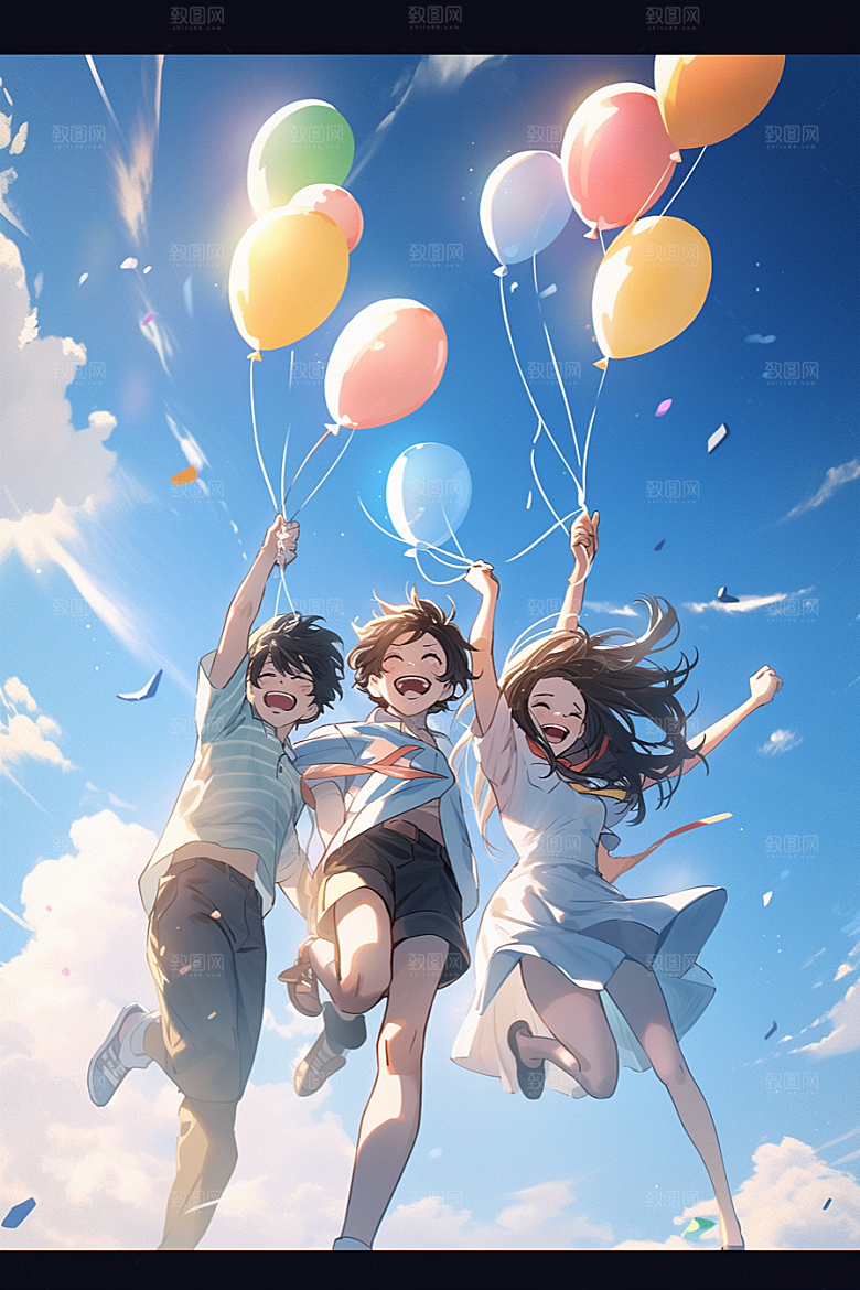 学生放暑假旅游毕业旅游插画