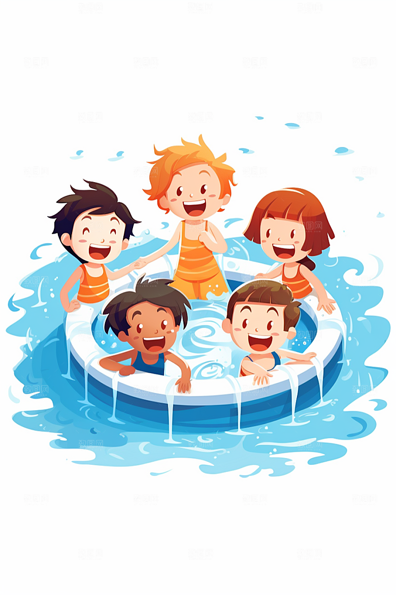 学生放暑假毕业旅游夏天插画