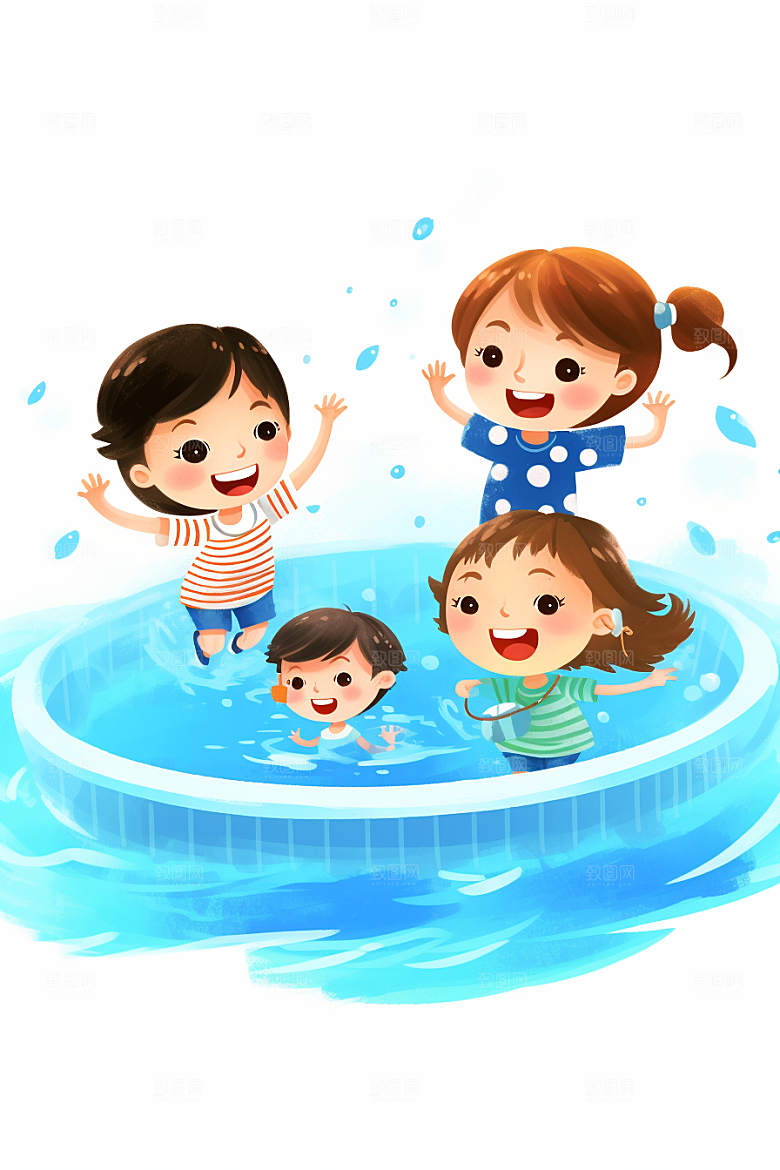 学生放暑假毕业旅游夏季插画