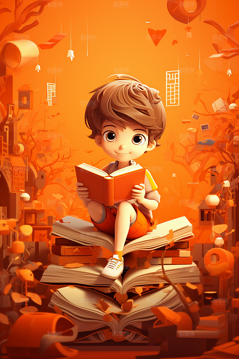 开学季学生青少年可爱模型