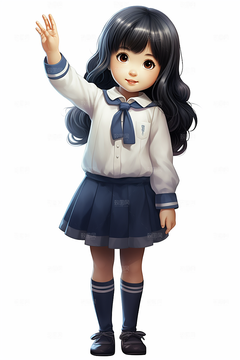 开学季学生阳光3D模型