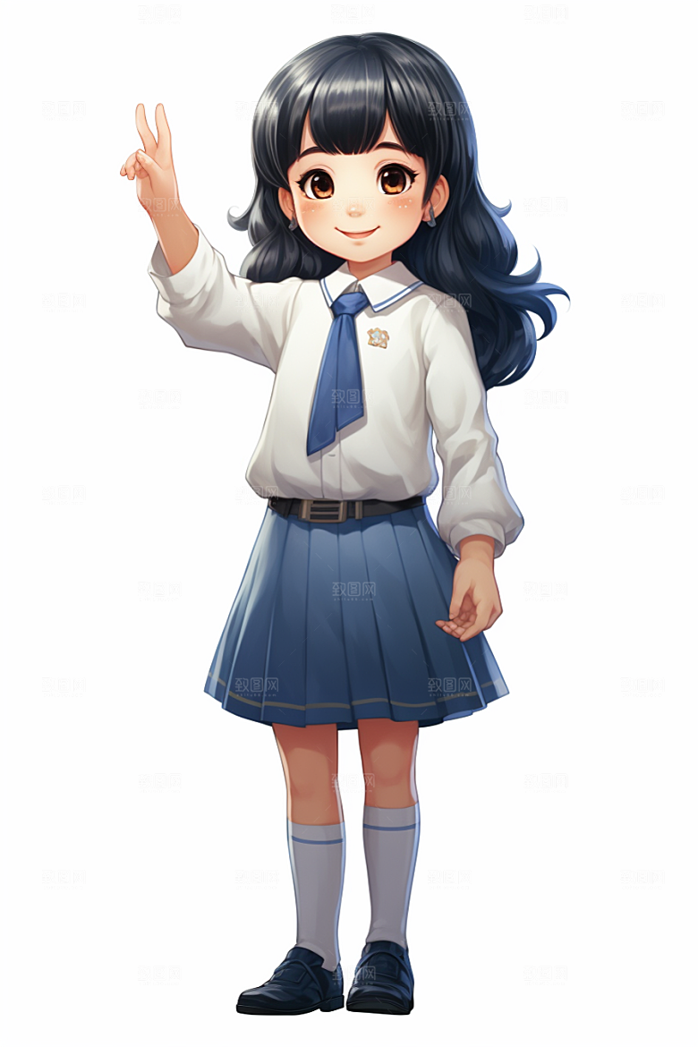 开学季学生阳光青春模型