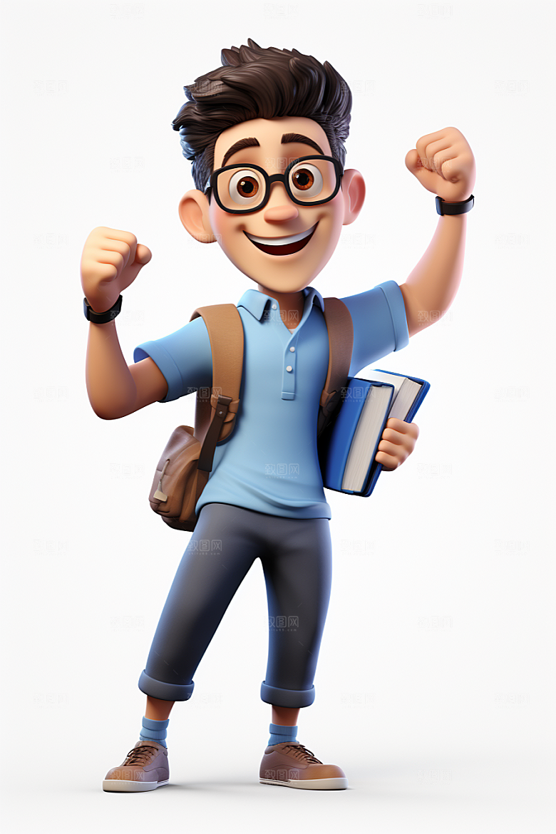 开学季学生可爱青春模型