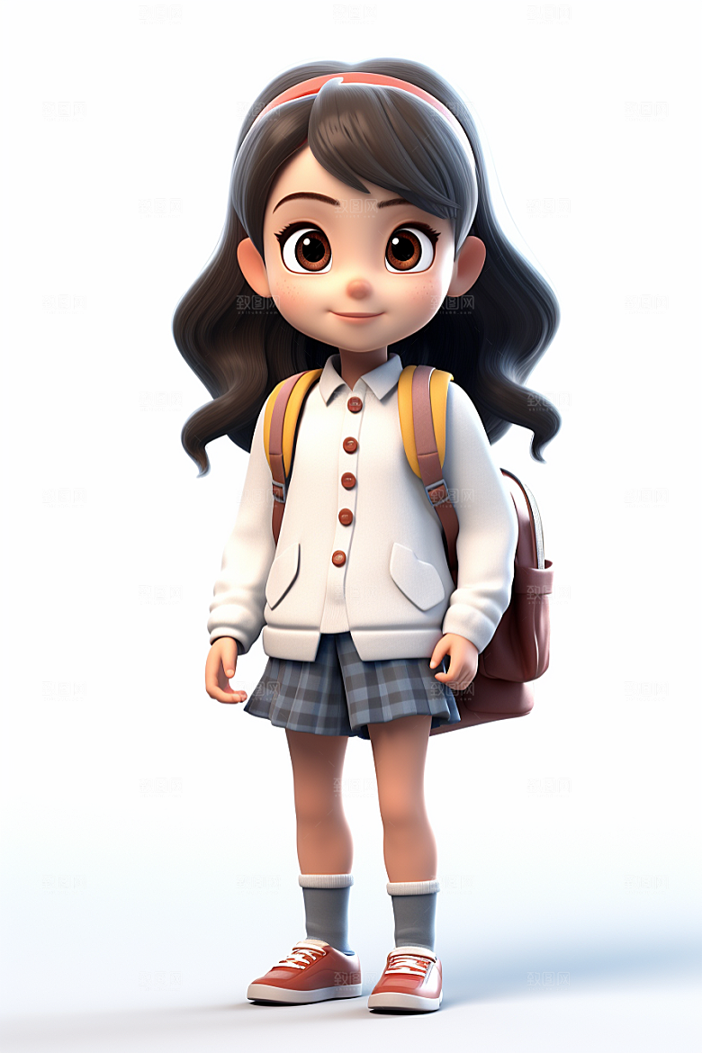 开学季学生立体可爱模型