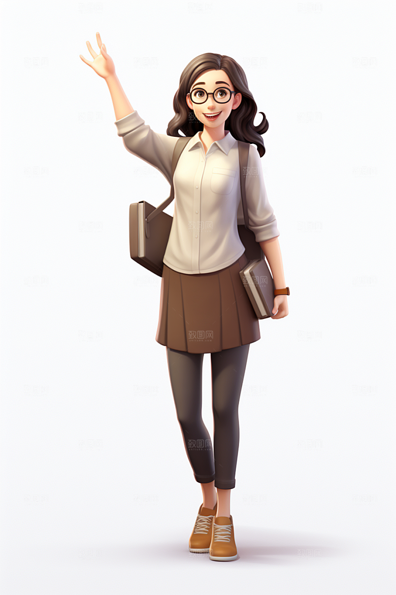 开学季学生阳光人物IP模型