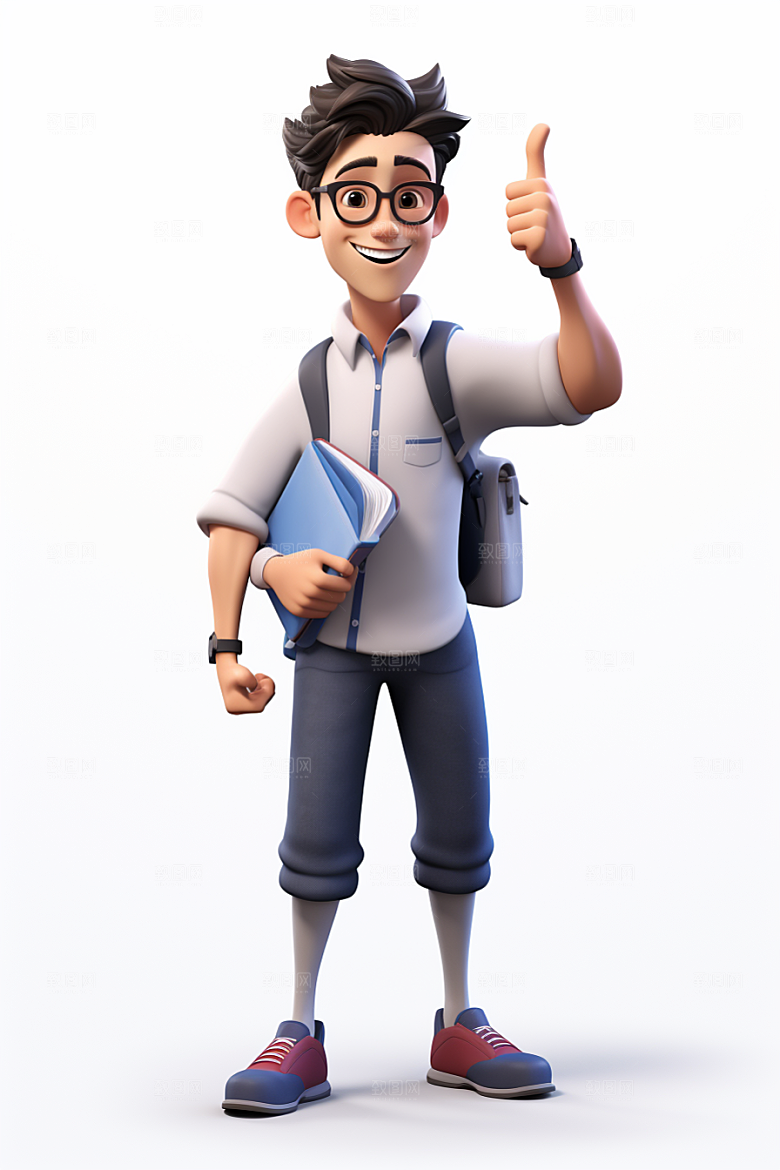 开学季学生阳光青春模型