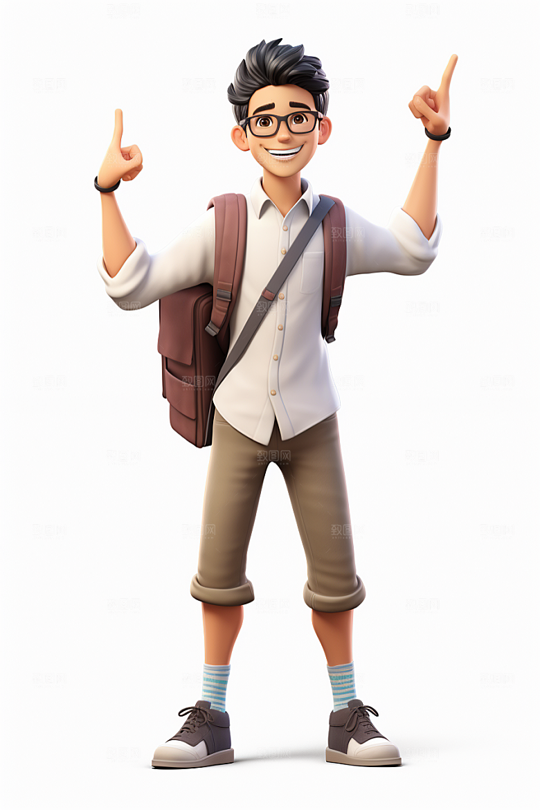 开学季学生青少年阳光模型