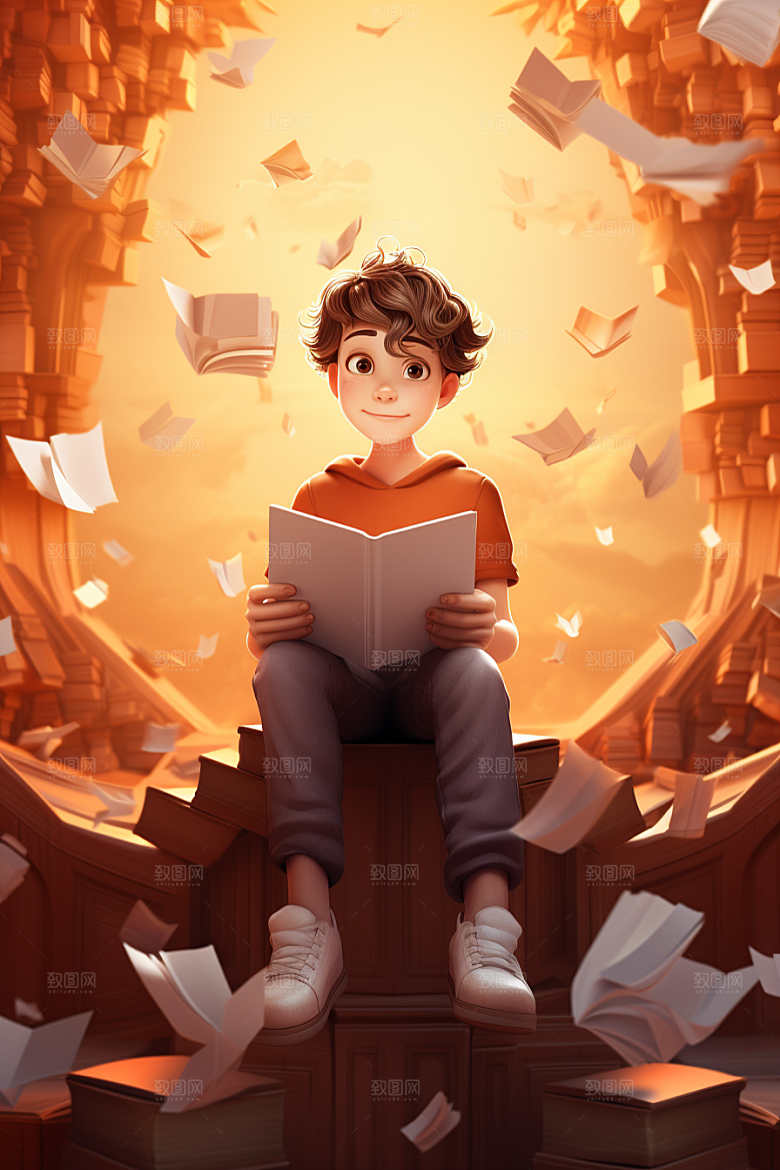开学季学生可爱立体模型