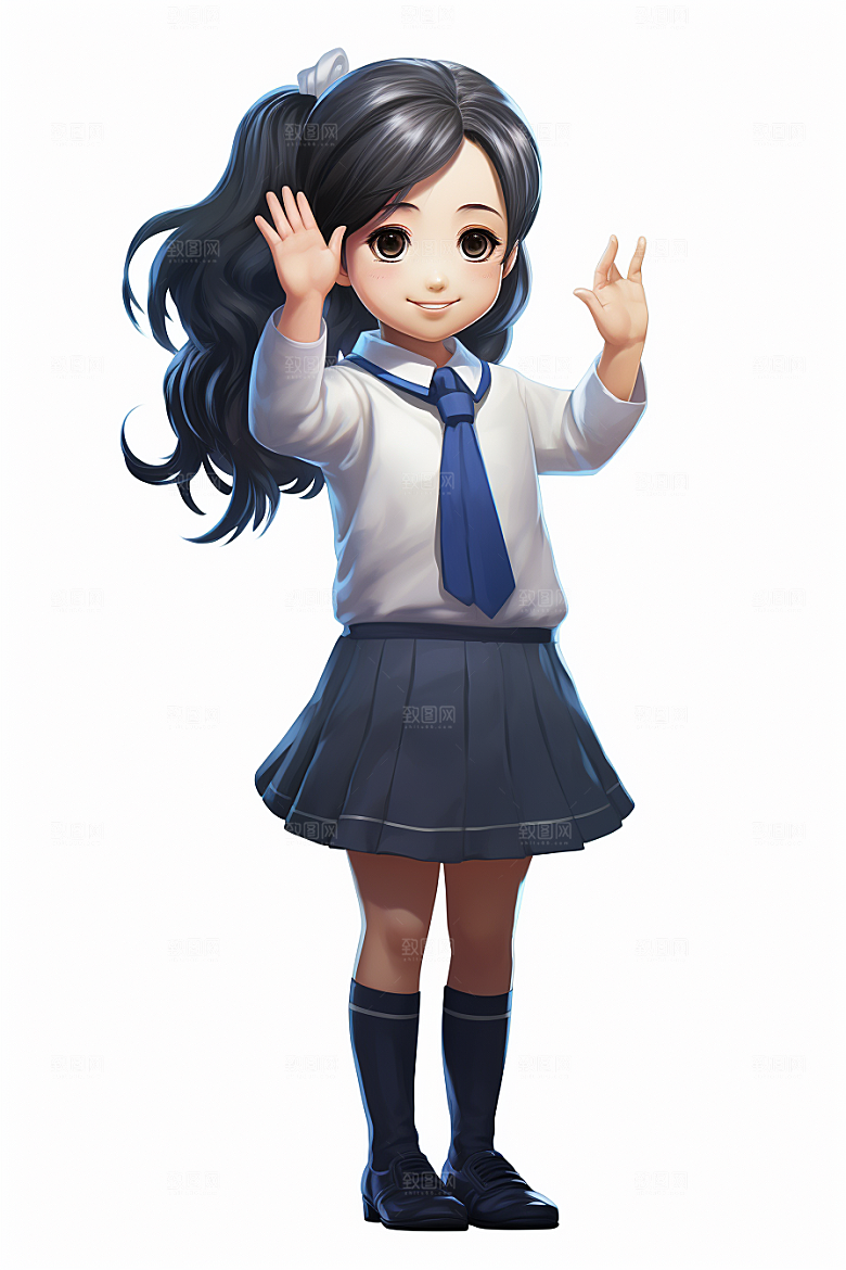 开学季学生立体阳光模型