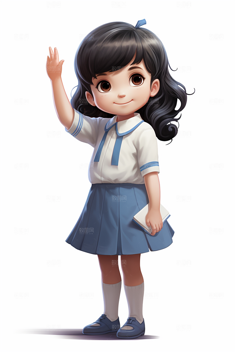 开学季学生青少年立体模型