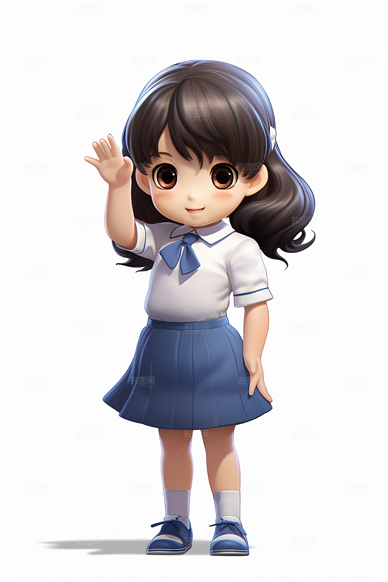 开学季学生阳光立体模型