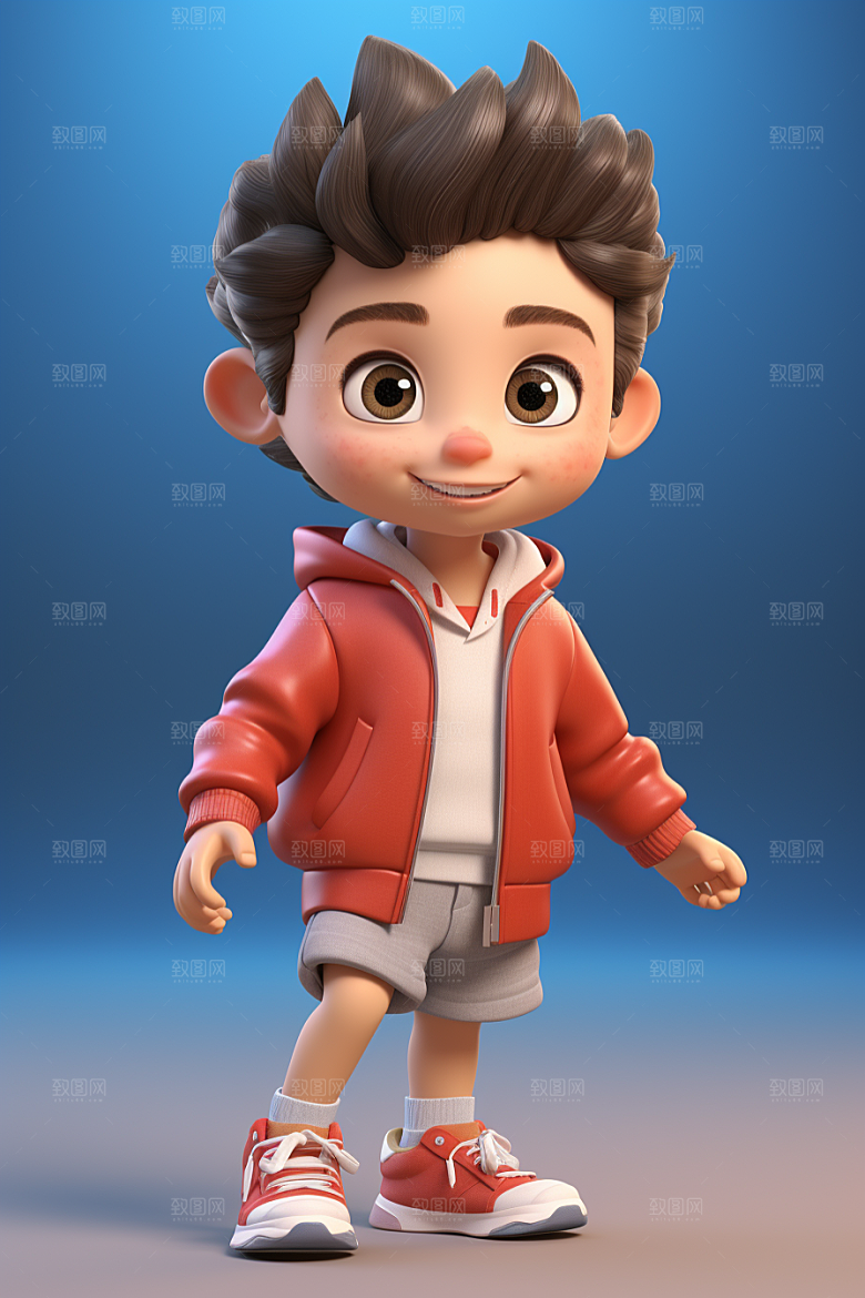 开学季学生阳光3D模型