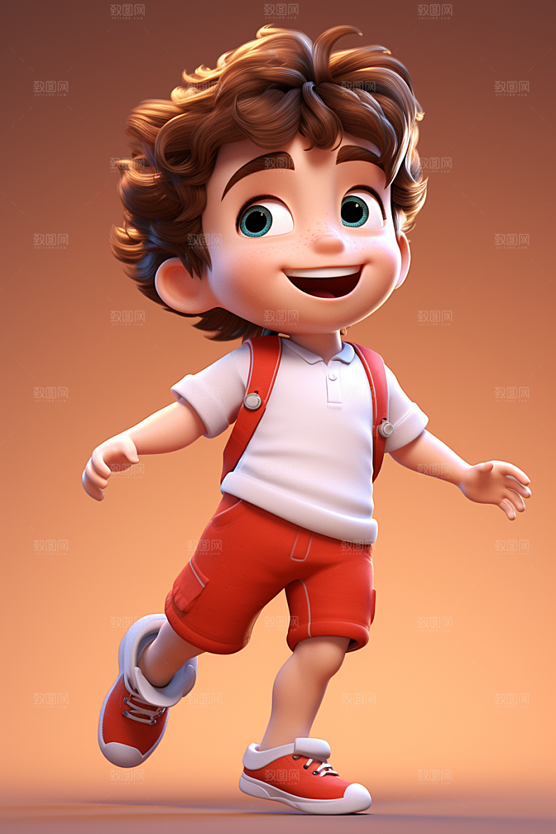 开学季学生青少年立体模型