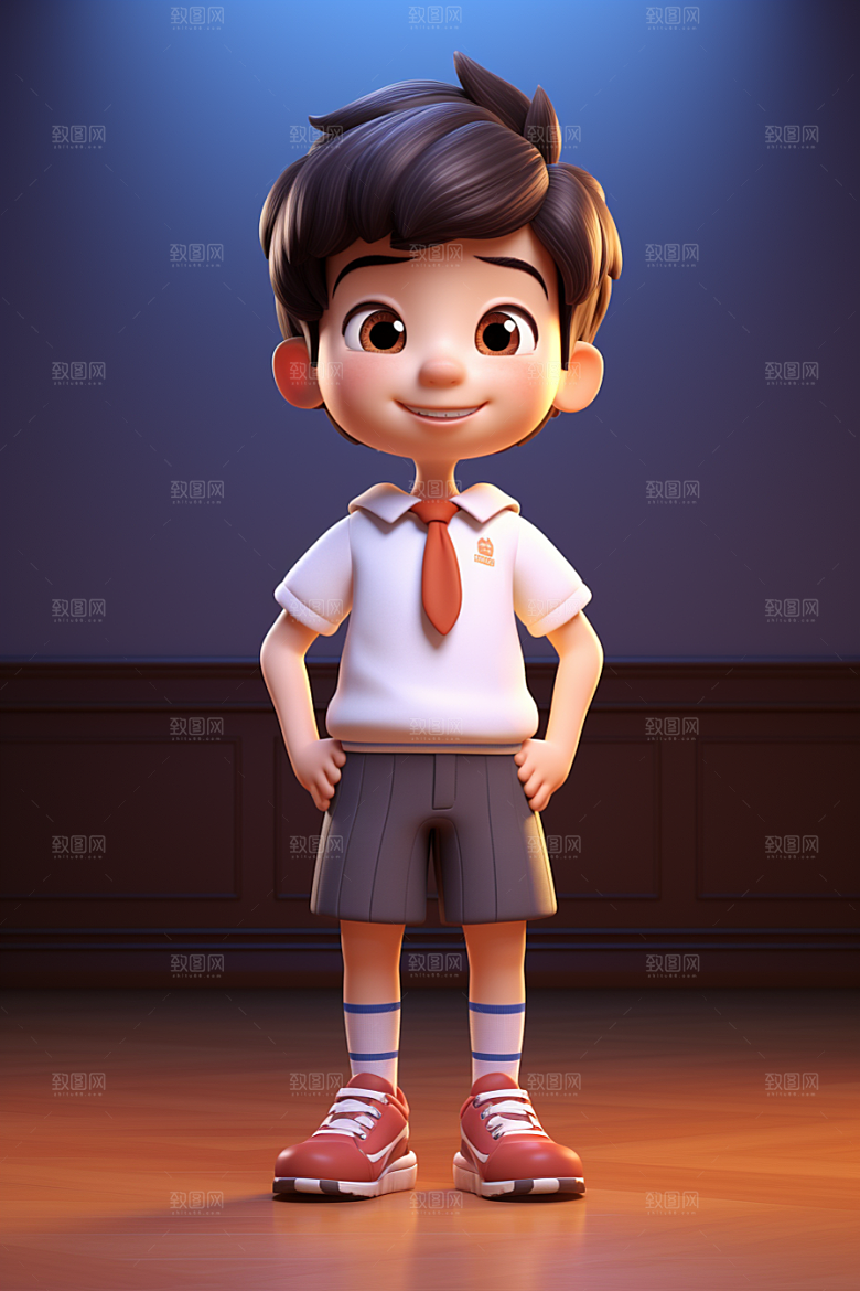 开学季学生立体青春模型