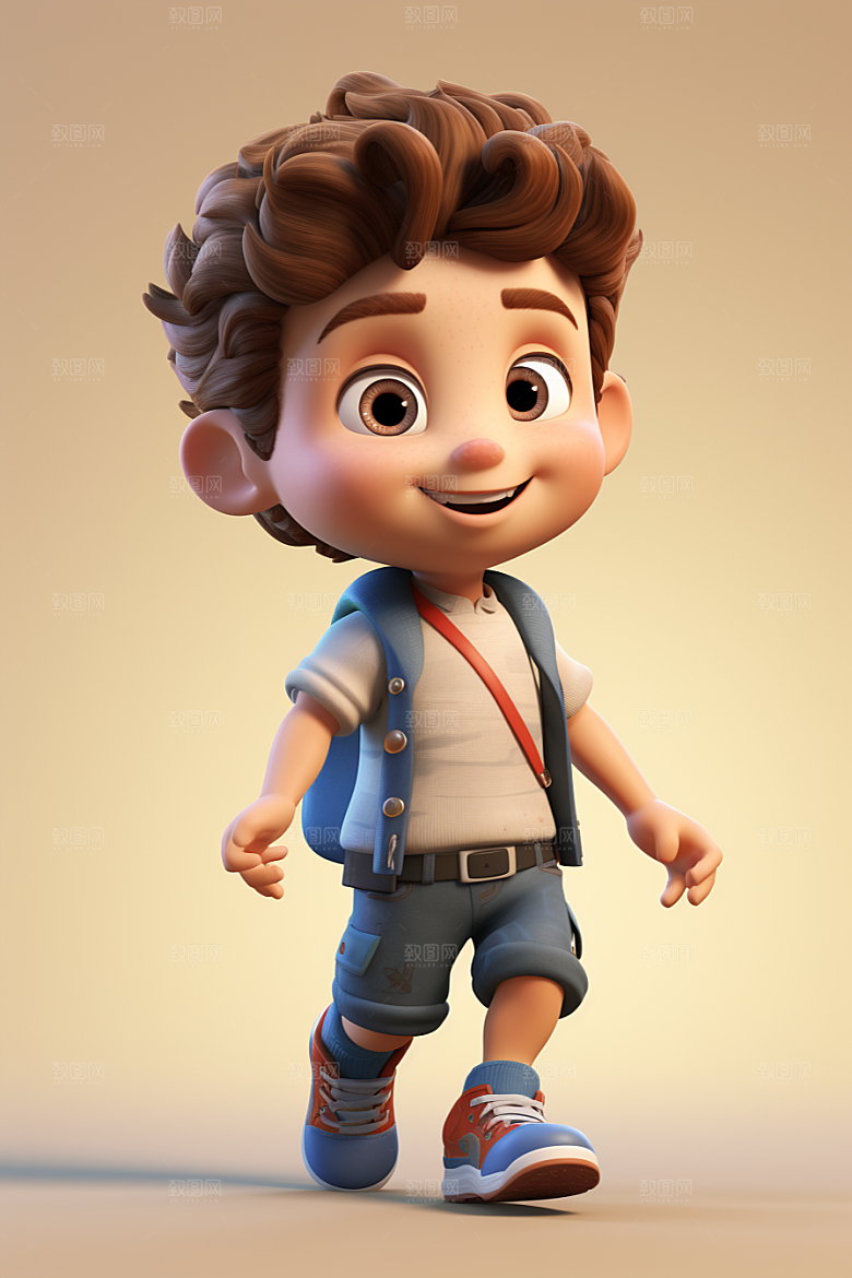 开学季学生青少年青春模型