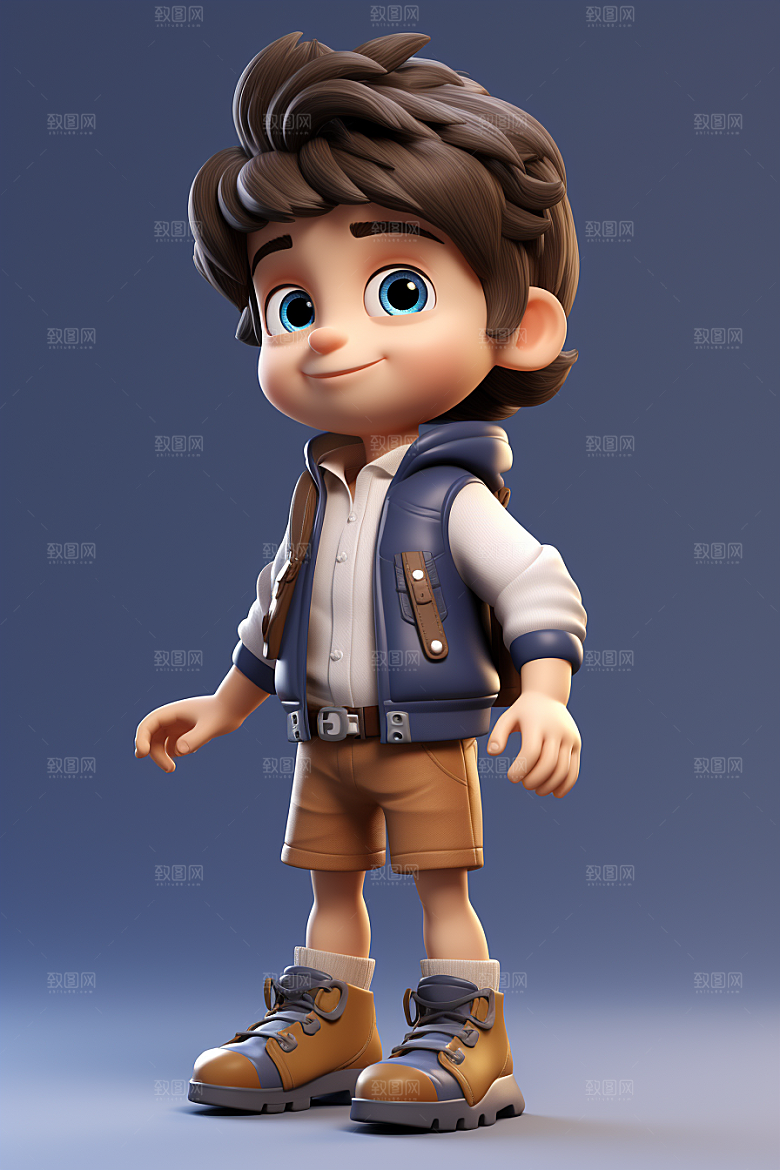 开学季学生青春3D模型