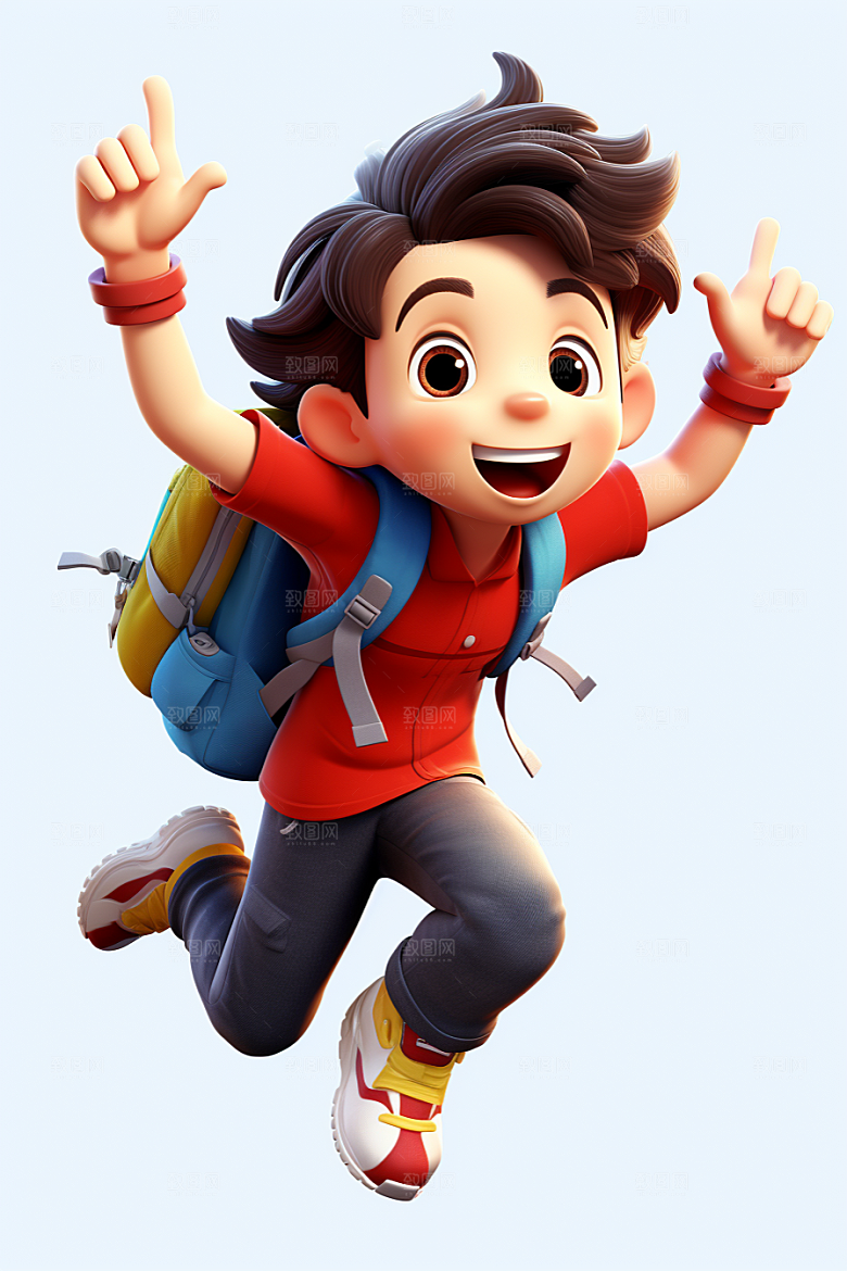 开学季学生青春立体模型