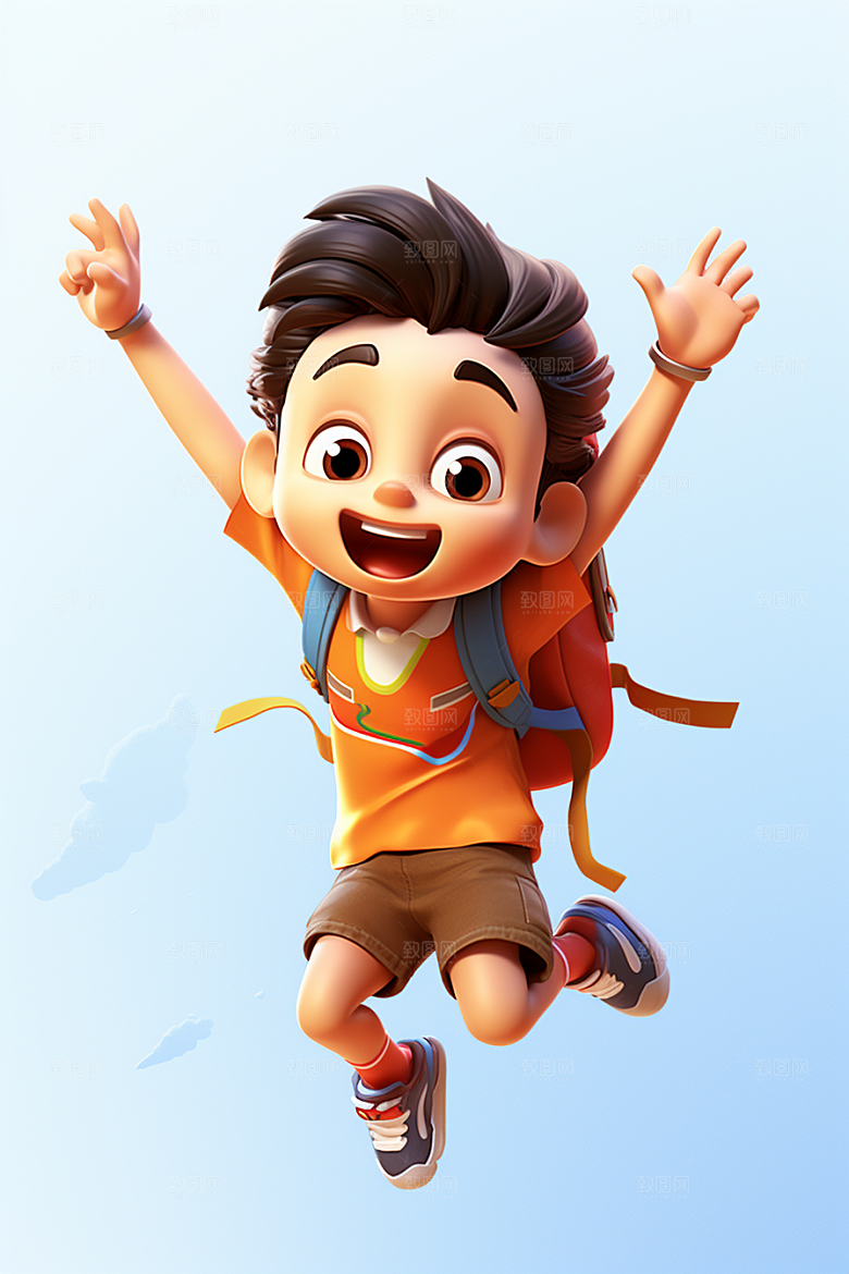 开学季学生青少年阳光模型