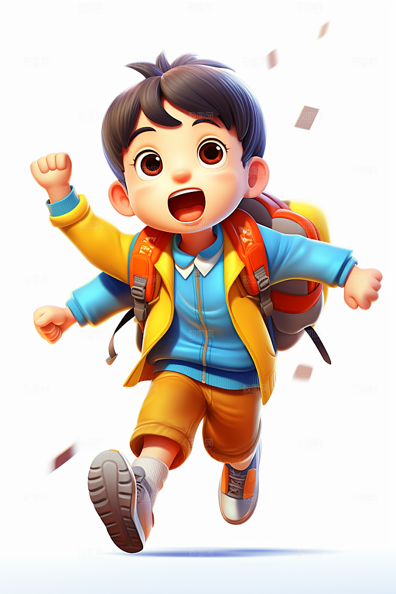 开学季学生3D人物形象模型