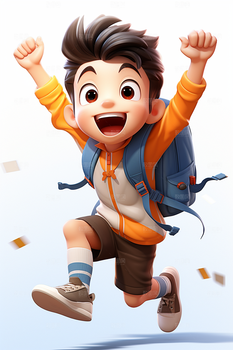 开学季学生立体青春模型