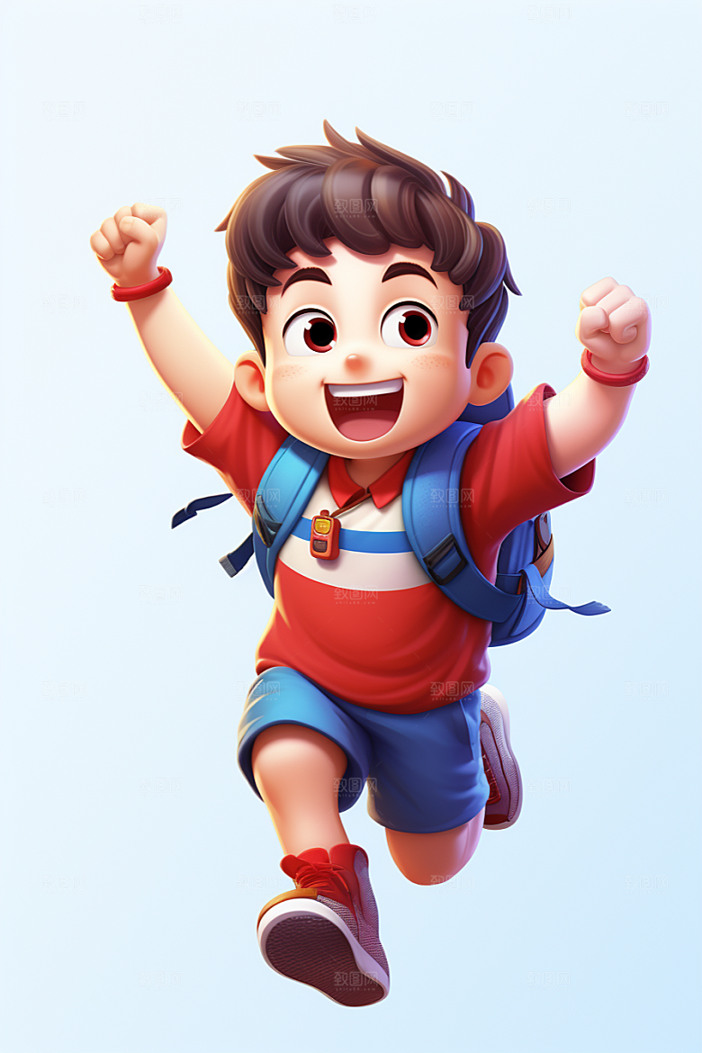 开学季学生青春可爱模型