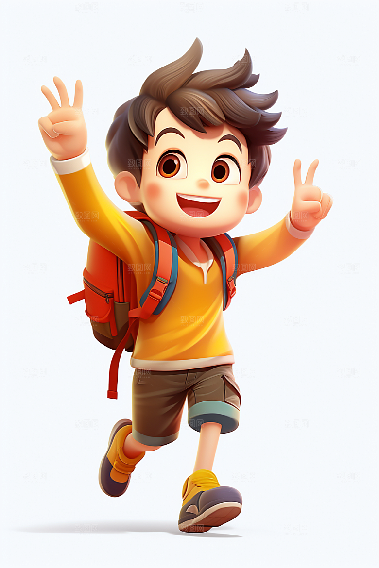 开学季学生青春青少年模型