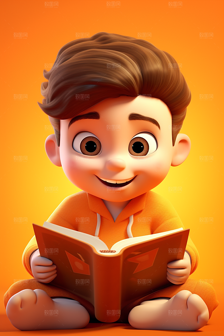 开学季学生青春人物IP模型
