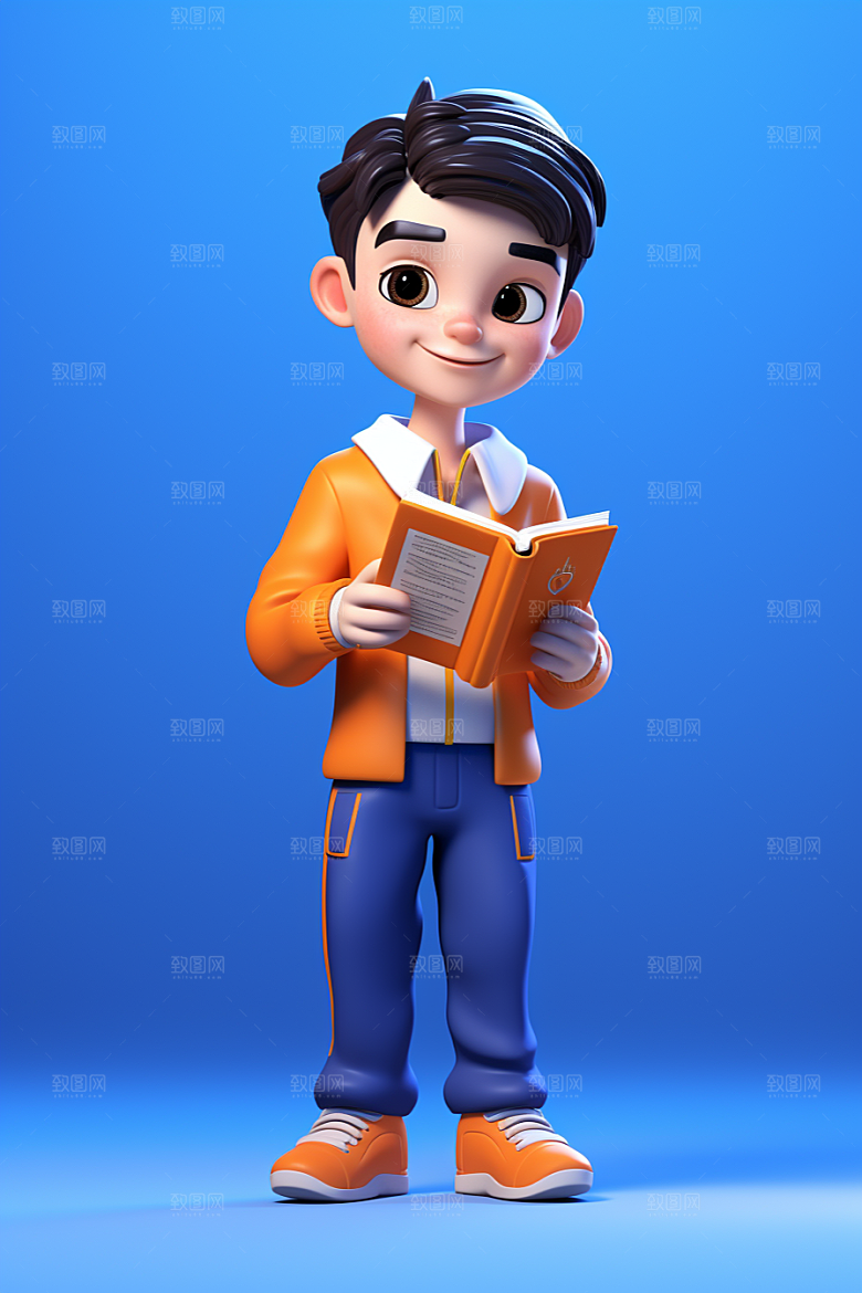 开学季学生3D人物形象模型