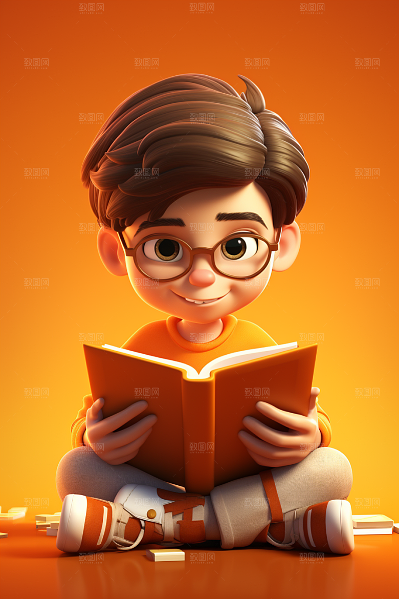 开学季学生青少年人物IP模型