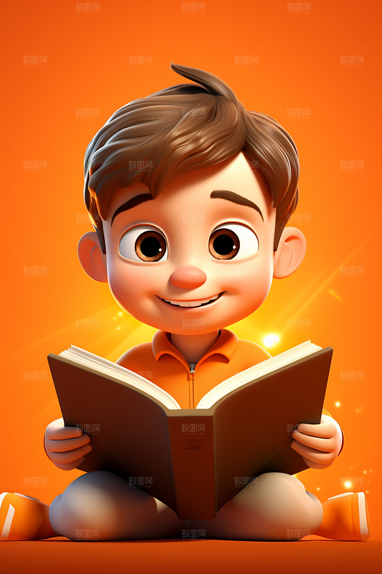 开学季学生人物IP人物形象模型
