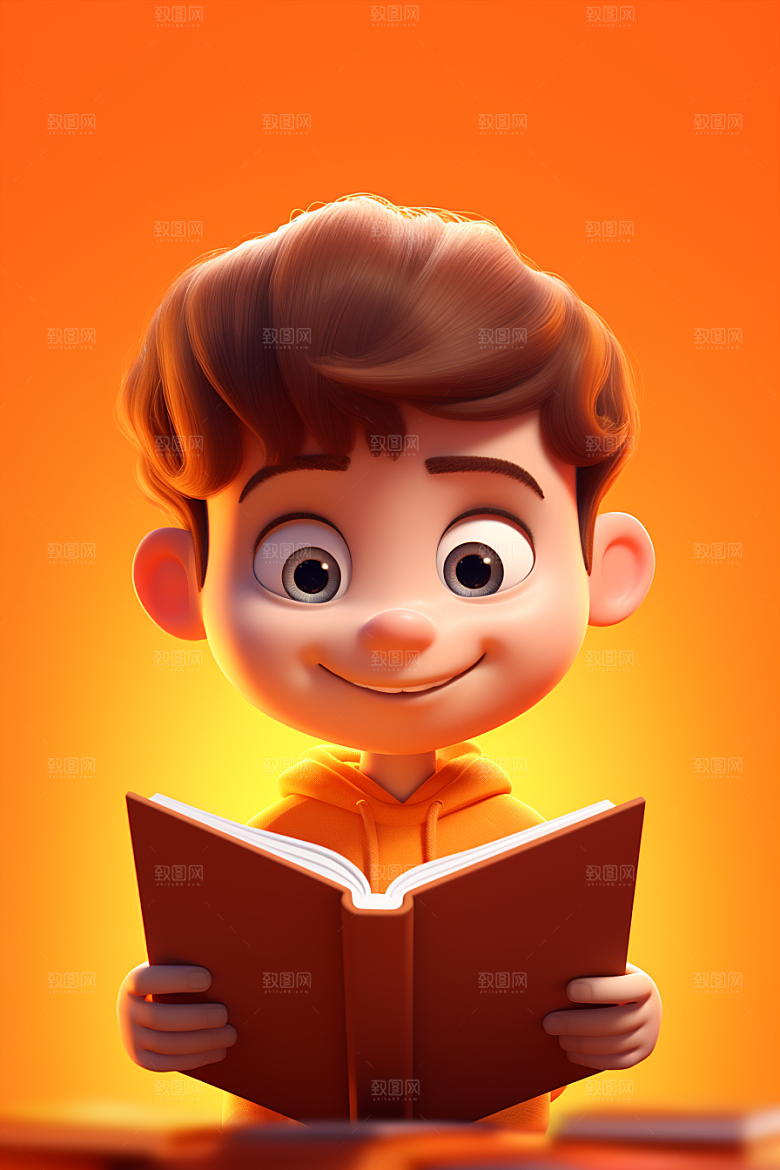 开学季学生青春人物IP模型