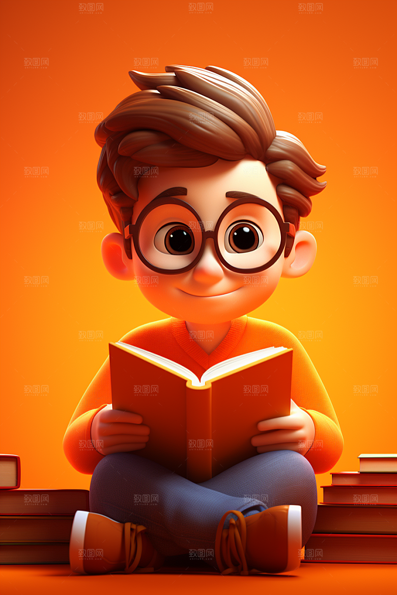 开学季学生人物IP青少年模型