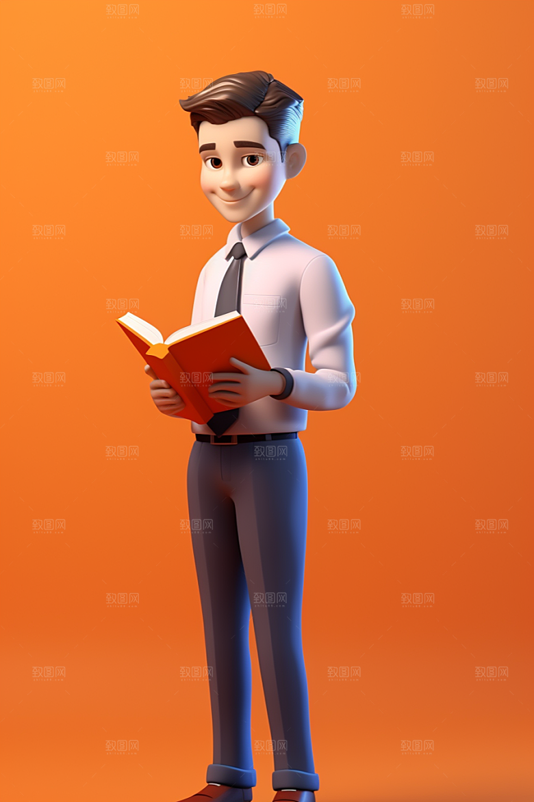 开学季学生3D可爱模型