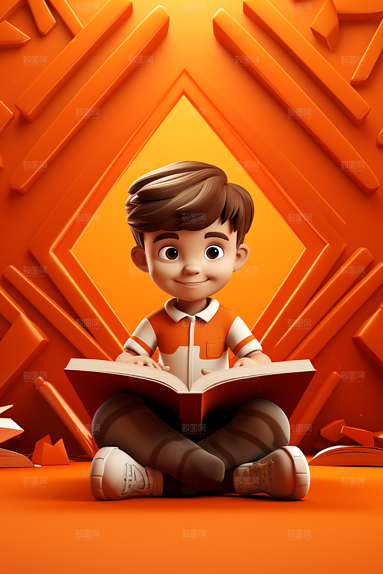 开学季学生青少年可爱模型