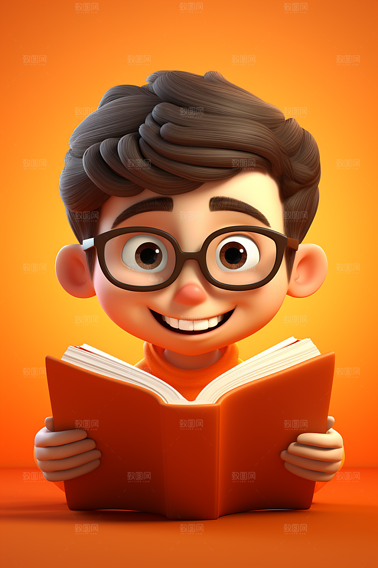 开学季学生青少年立体模型