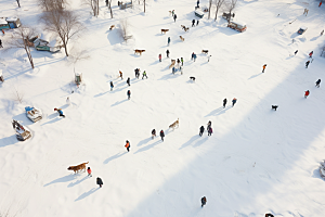 东北雪乡旅游景区素材