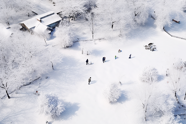 东北雪乡旅游高清素材