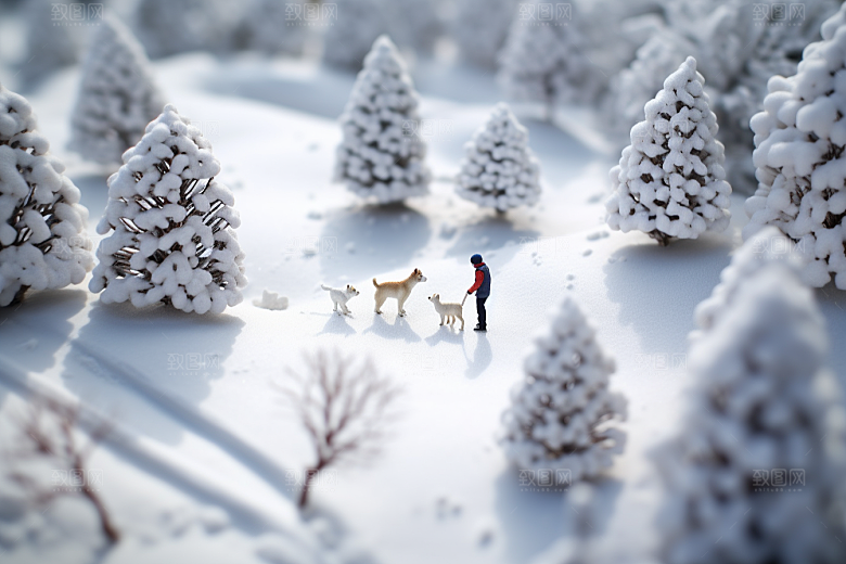 东北雪乡雪景高清素材