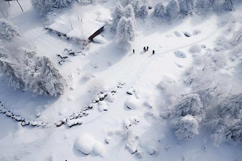东北雪乡高清哈尔滨素材
