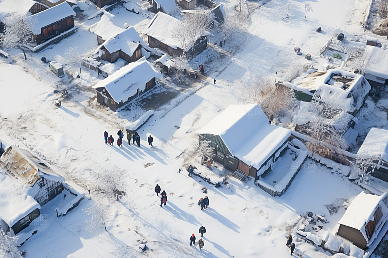 东北雪乡北方风光素材