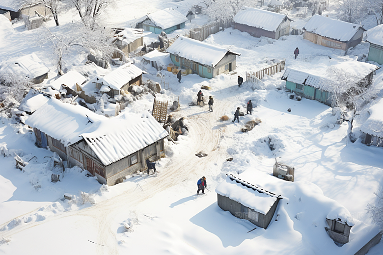 东北雪乡北方旅游素材