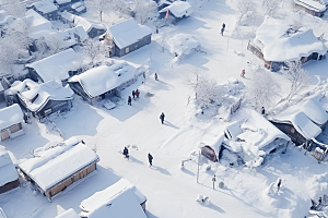 东北雪乡哈尔滨高清素材