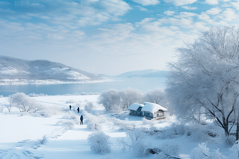东北雪乡旅游大雪素材