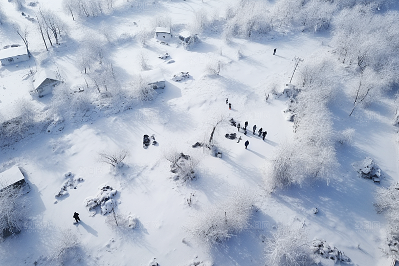 东北雪乡大雪北方素材