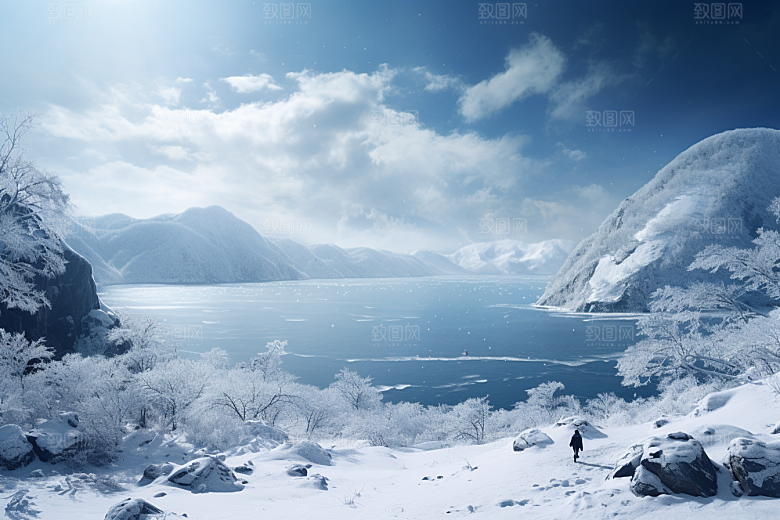 东北雪乡风光景区素材