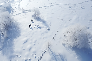 东北雪乡风光北方素材