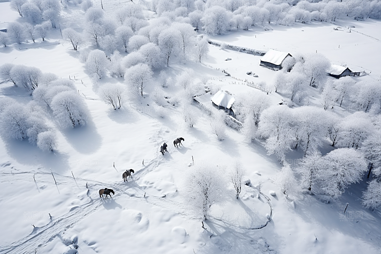 东北雪乡大雪北方素材