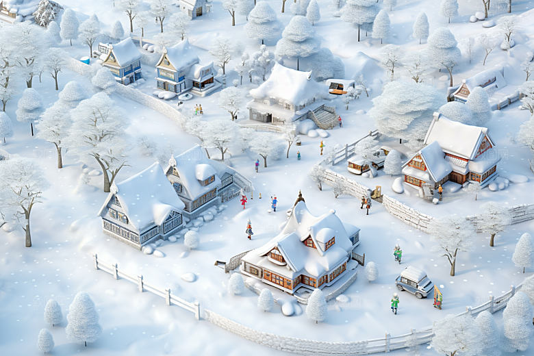 东北雪乡大雪旅游素材