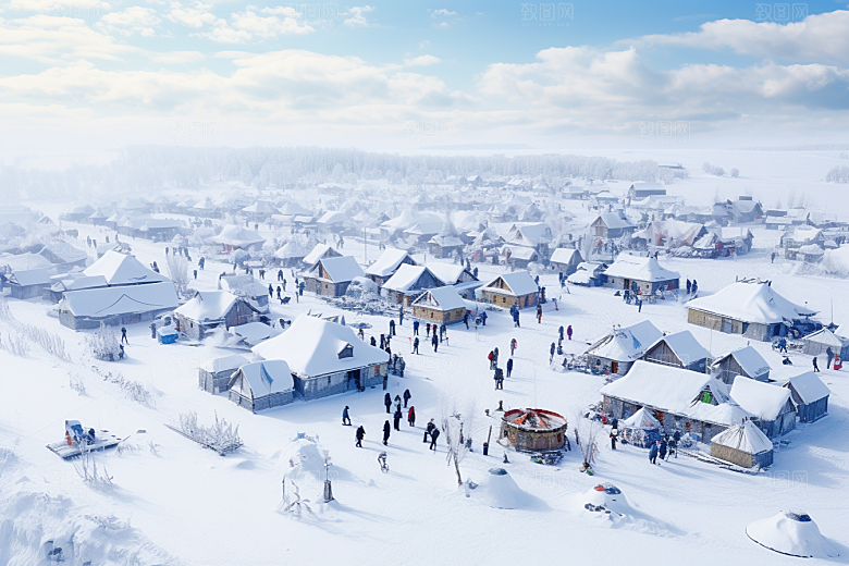 东北雪乡北方旅游素材